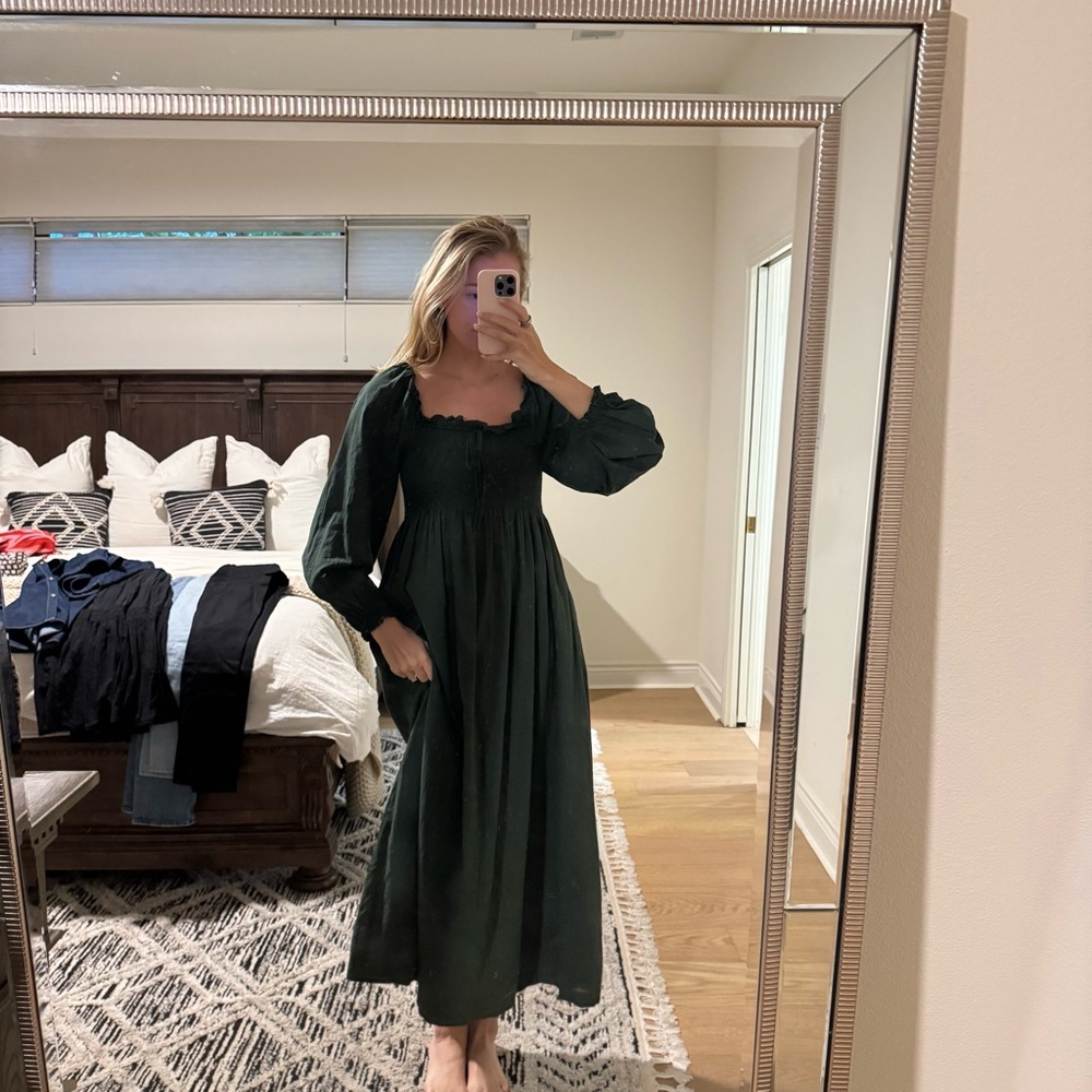 HILL HOUSE - The Scarlett Long Sleeve Nap Dress Size Small - Picture 8 of 9